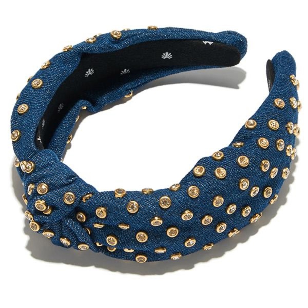 Lele Sadoughi Dark Denim Crystal Headband